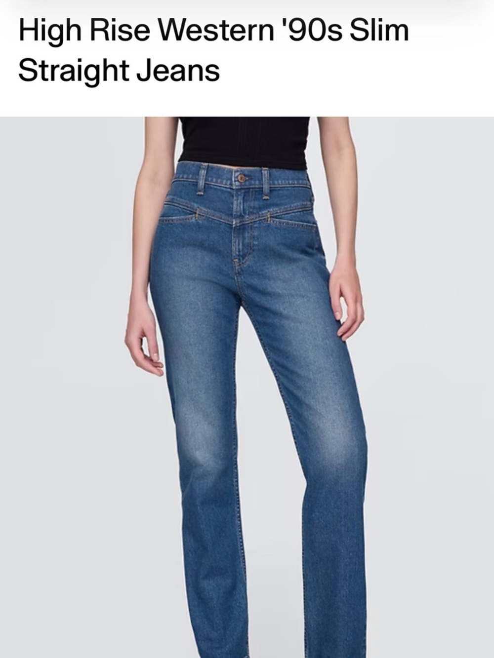 GAP High Rise Western '90s Slim Straight Jeans - Picture 2 of 6